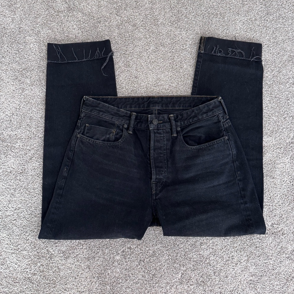 NWOT Vince Straight Leg Cuffed Black Jeans, Made in USA, 100% Cotton, Size 27